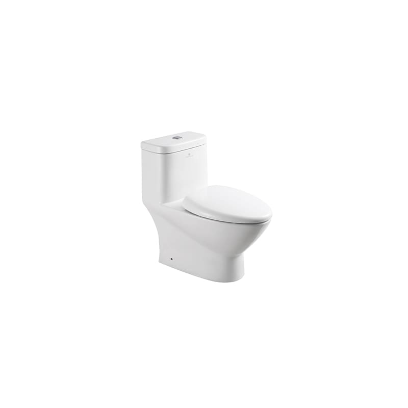 Fresca FTL2346 Serena 0.8 or 1.6 GPF One-Piece Elongated Toilet with Dual Flush Stain Resistant Polish and Included Soft-Close Seat White Fixture