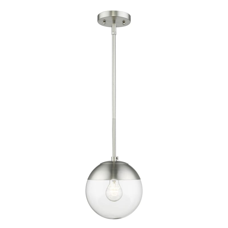 Dixon Mini Pendant in Pewter with Clear Glass and Pewter Cap