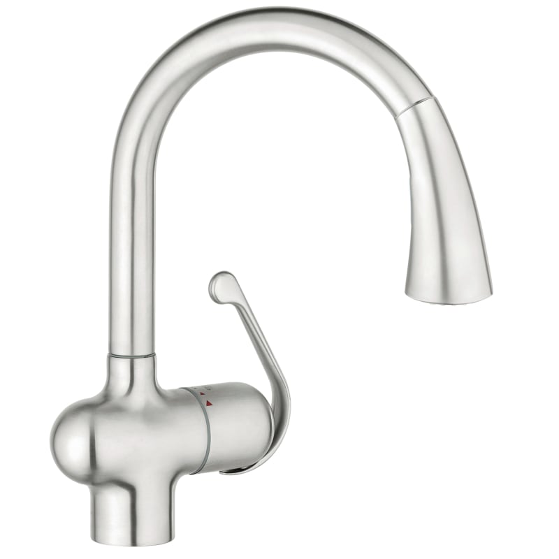 Grohe 33 755 1 Ladylux Pull Down High Arc Kitchen Faucet With 2