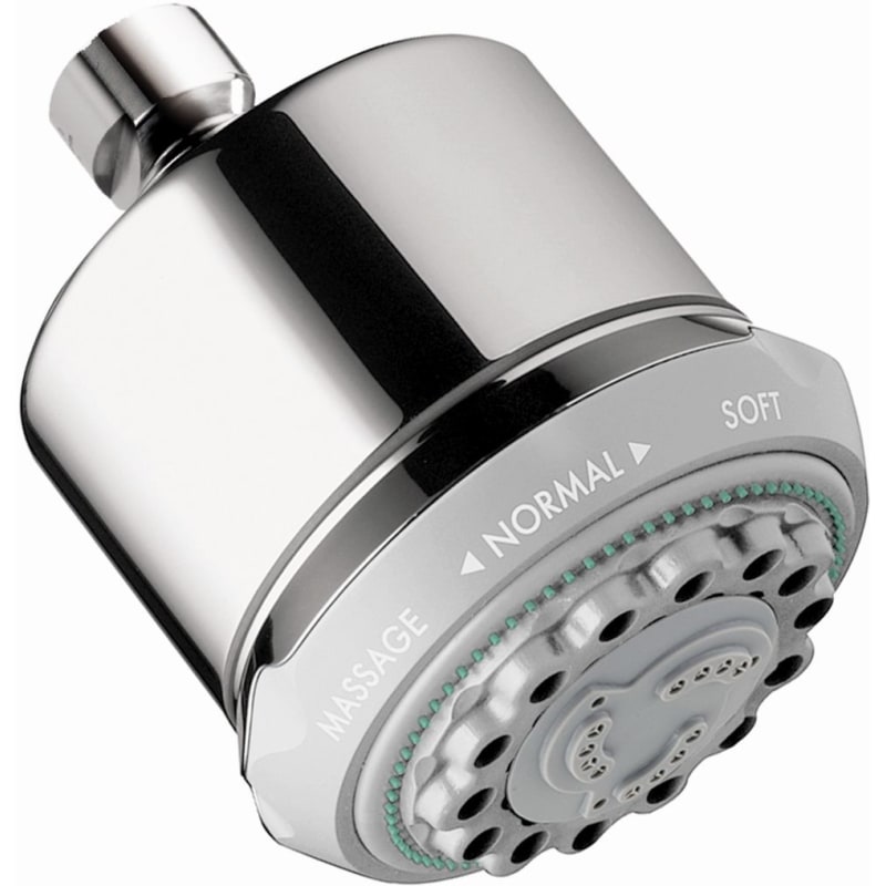 Hansgrohe 28496 Clubmaster 2.5 GPM Multi Function Shower Head Chrome Showers Shower Heads Multi Function