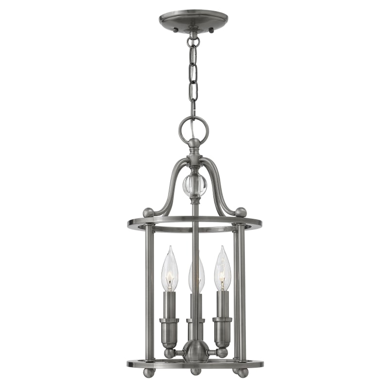 Hinkley Lighting 4353Pl 3 Light Pendant From The Elaine Collection - Nickel