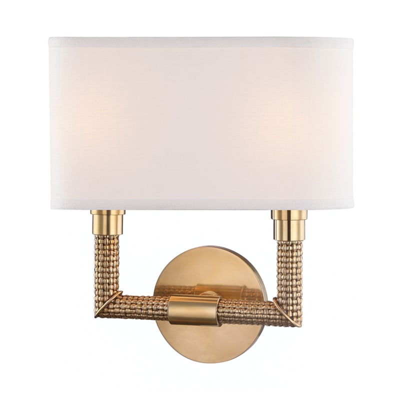 Hudson Valley Lighting 1022 Dubois 2 Light 13  Tall Wall Sconce - Brass