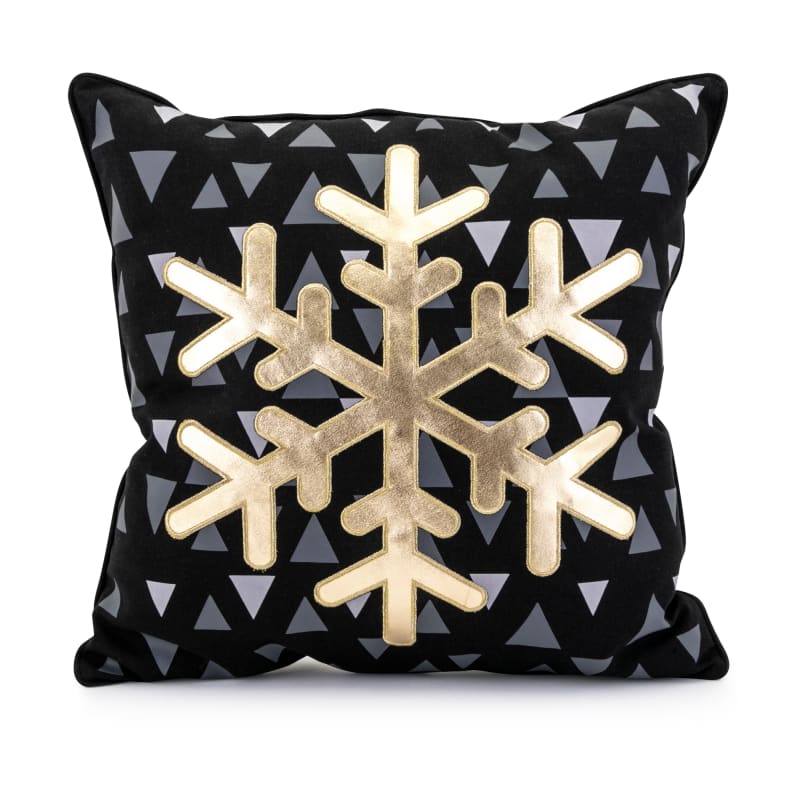 UPC 784185861754 product image for IMAX Home 86175 Snow Crystal Cotton and Linen Holiday Pillow | upcitemdb.com