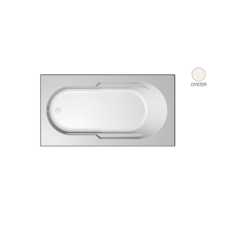 SIGNATURE 60 in. x 36 in. Rectangular Soaking Bathtub with Reversible Drain in Oyster