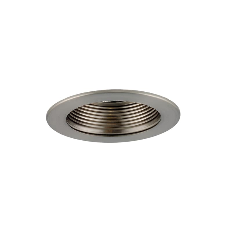 Adjustable Step Baffle All Satin Chrome Finish Jesco Lighting TM401STST 4-Inch Aperture Low Voltage Trim Recessed Light