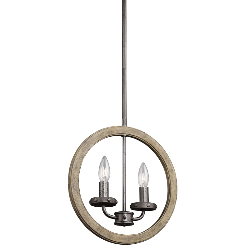 Kichler 43328 Evan Convertible 2 Light Indoor Pendant / Wall Sconce