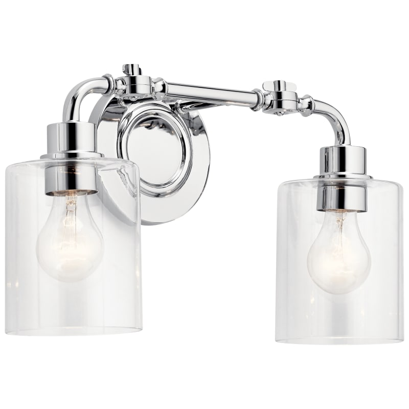 Kichler Gunnison 9 3/4  High Chrome 2-Light Wall Sconce