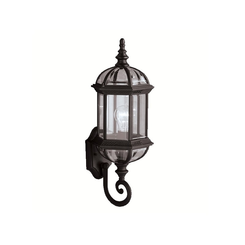 Kichler 9736 Barrie 22" Outdoor Wall Light with Beveled Glass Panels Black Outdoor Lighting Wall Sconces Outdoor Wall Sconces