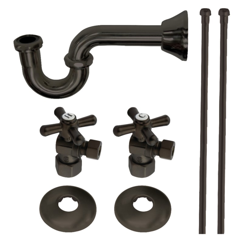 Kingston Brass KPK105P Plumbing Supply Kits Combo  1/2  IPS Inlet  3/8  Comp Oulet