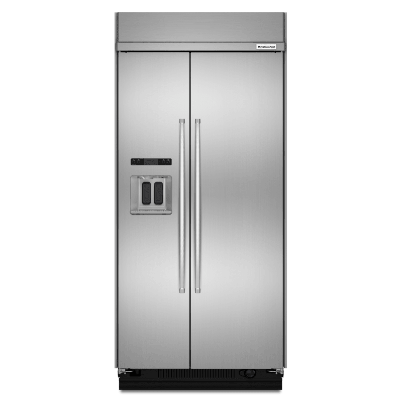 KitchenAid – 25 Cu. Ft. Side-by-Side Built-In Refrigerator – Stainless steel