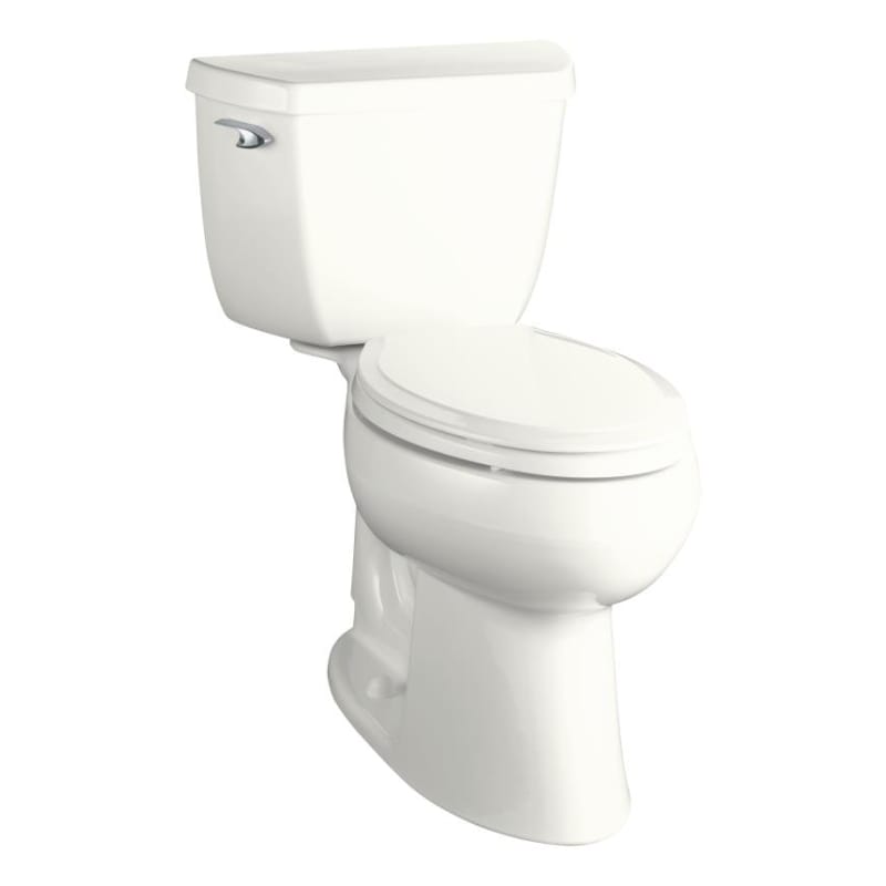 Kohler K-3713-96 Elongated Comfort Height Two Piece Toilet with 10 Rough In from the Highline Collection Biscuit Fixture Toilet Two-Piece Elongated