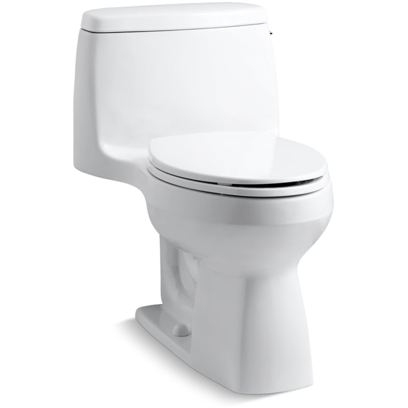 Kohler K-3810-RA-0 Santa Rosa Comfort Height One-Piece Elongated White Toilet with AquaPiston Technology 1.28 GPF Includes Toilet Seat