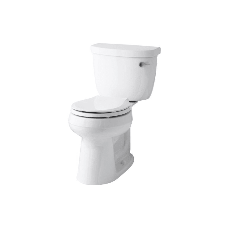 Kohler K-3851-RA-96 Cimarron 1.28 GPF Two-Piece Round Comfort Height Toilet with Right Hand Trip Lever and AquaPiston Technology - Seat Not Included