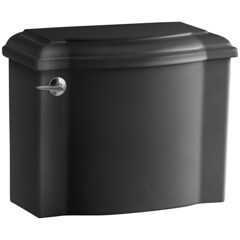 Kohler K-4438-7 Devonshire 1.28 GPF Toilet Tank Only with AquaPiston Technology Black Black Fixture Toilet Tank Only