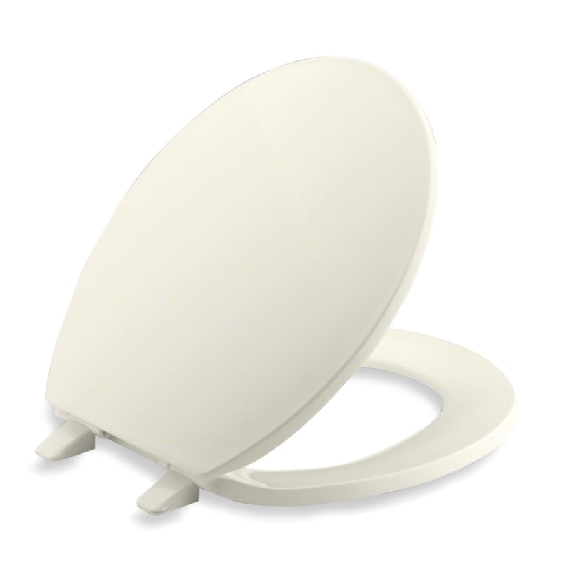 Kohler K-4775-96 Brevia Quick-Release Round-Front Toilet Seat - Biscuit