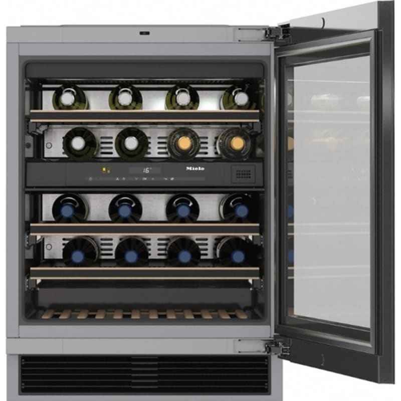 Miele 36632200USA 24 Inch Wide 34 Bottle Capacity Built-In Wine Cooler Black Frame Refrigerators Wine Cooler