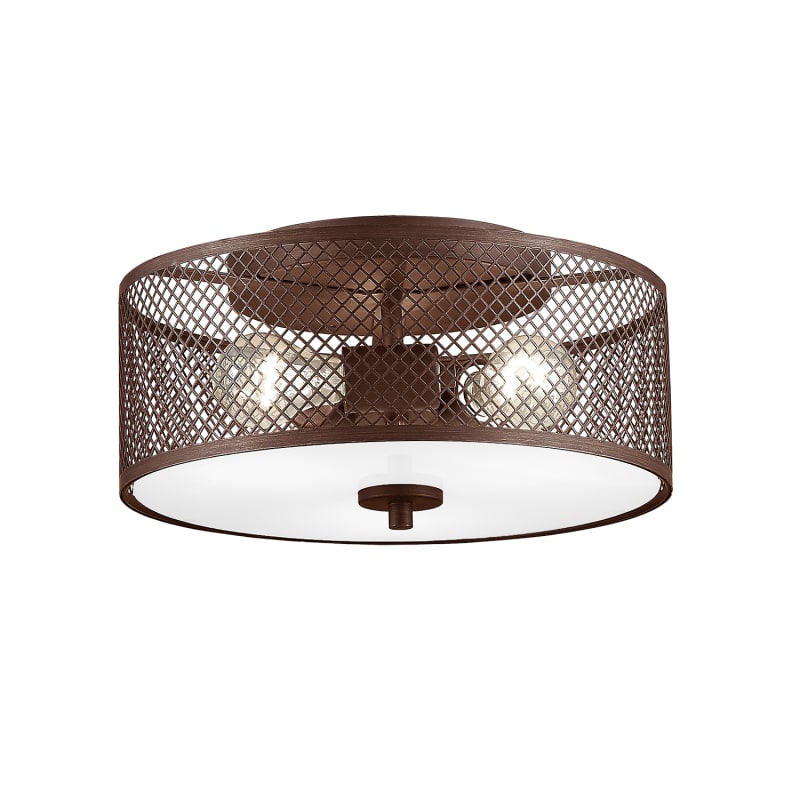 Millennium Lighting 7373 Akron 3 Light 16" Wide Semi Flush Drum Ceiling Fixture