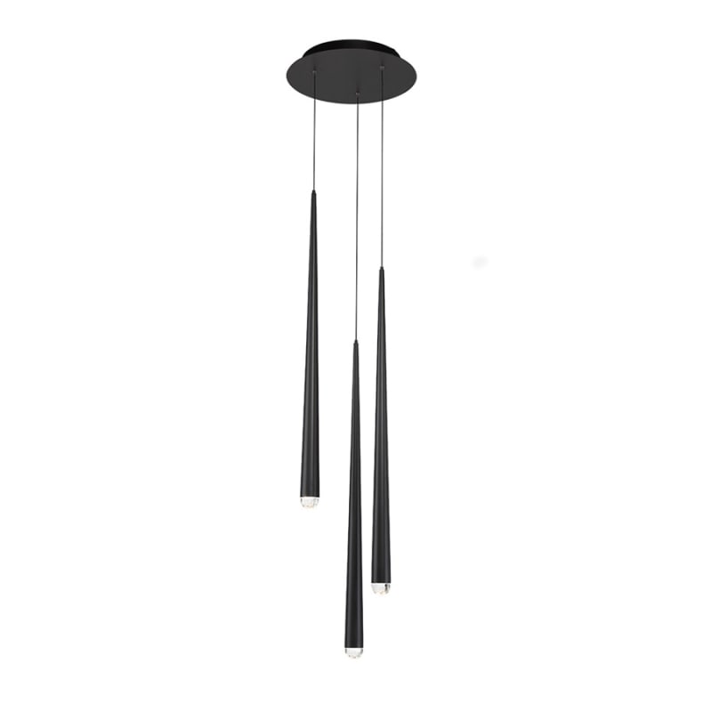 Modern Forms Pd-41703R Cascade 3 Light 12" Wide Led Suspended Multi Light Pendant
