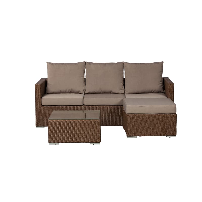 Patio Sensepatio Sense 62543 Dorsey 30 Wide Resin Wicker Outdoor Sectional Sofa Neutral Taupe Outdoor Furniture Sets Conversation Dailymail