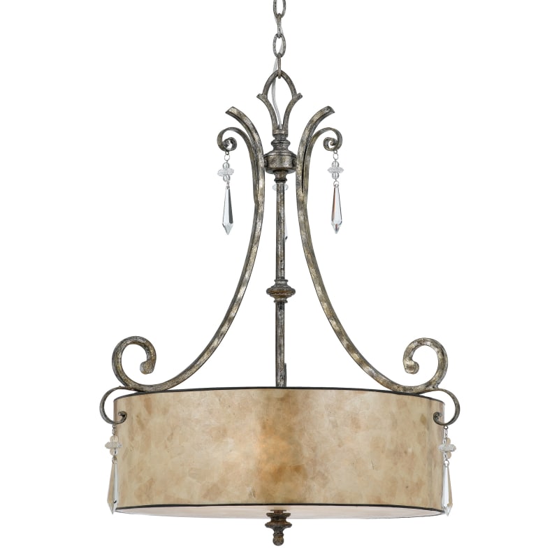 UPC 611728141304 product image for Quoizel KD2824MM Mottled Silver Kendra Kendra 4 Light Drum Pendant | upcitemdb.com