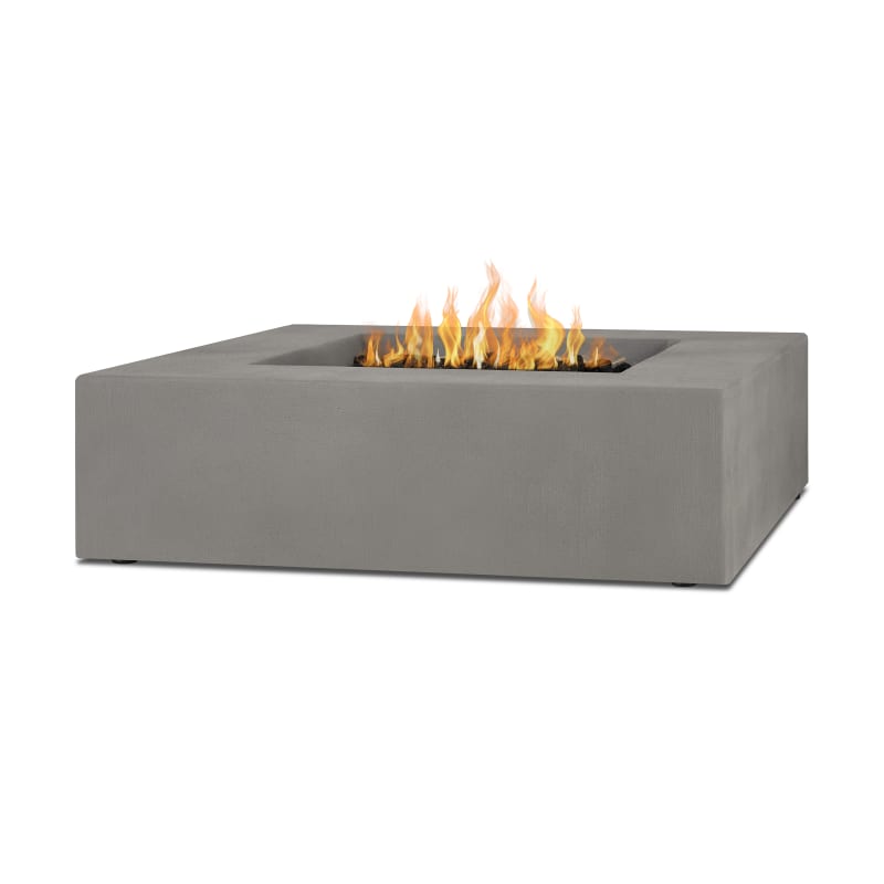 Outdoor Square Propane Gas Fire Pit, Playa Stone Propane Fire Pit Table