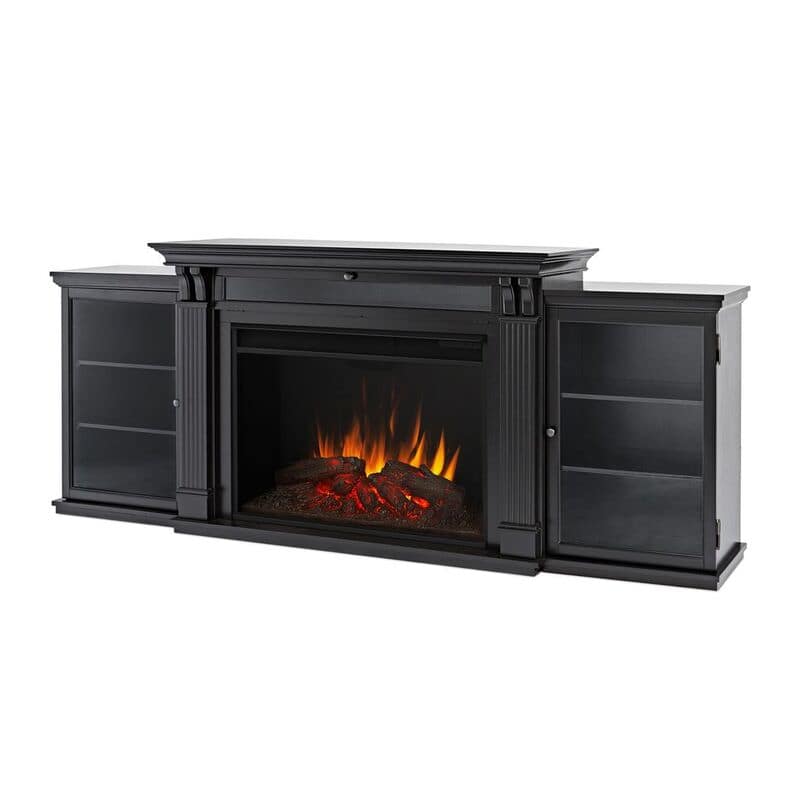 Real Flame 8720e Blk Tracey Grand Entertainment Unit With Electric Real Flame 8720e Blk Tracey Grand Entertainment Unit With Electric Fireplace Large Black
