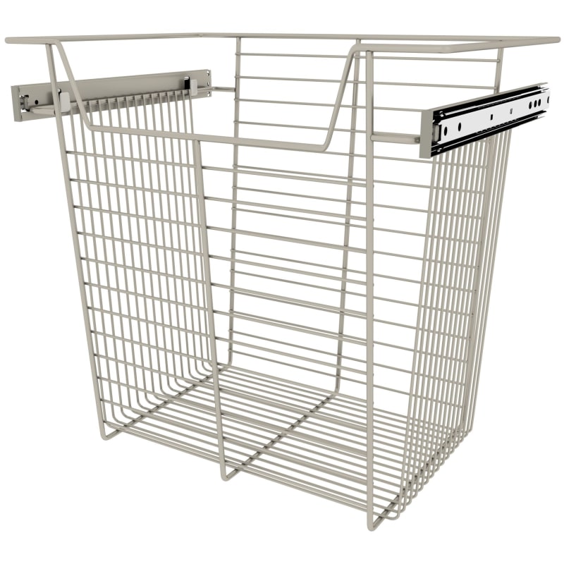 Rev-A-Shelf CBSL-181417-1 Sidelines 18   Wide x 17   High Pull Out Basket Satin Nickel Storage and Organization Closet Organizers Pull Out Baskets 