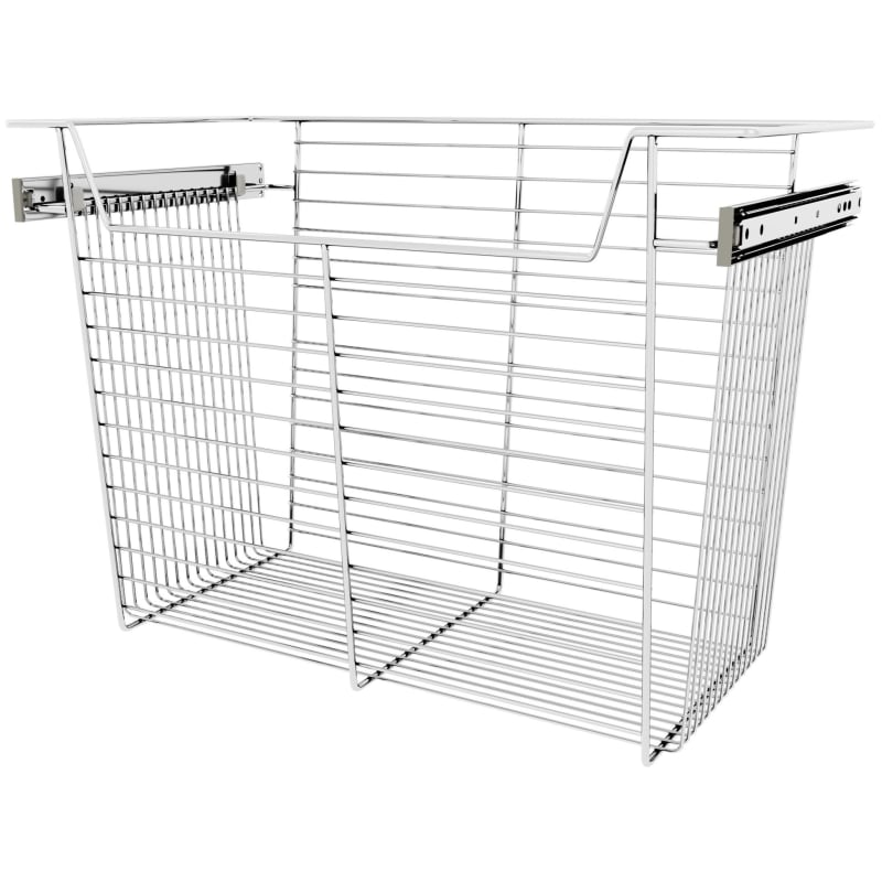 Rev-A-Shelf CBSL-241417-1 Sidelines 24   Wide x 17   High Pull Out Basket Chrome Storage and Organization Closet Organizers Pull Out Baskets 