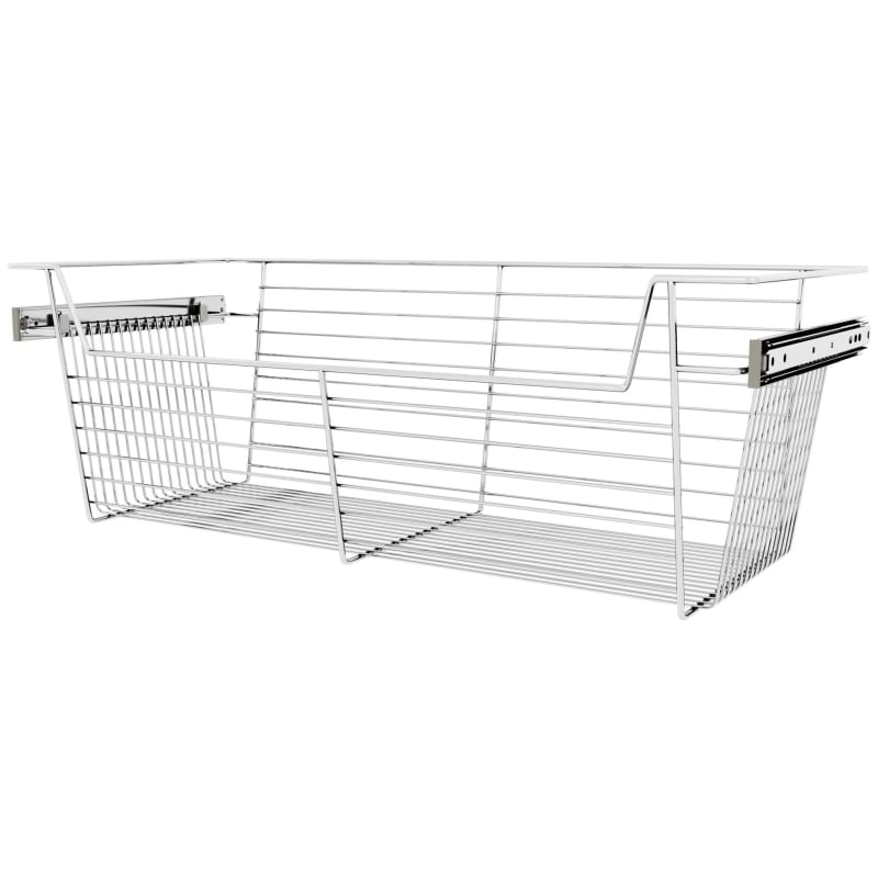 Rev-A-Shelf CBSL-301410-1 Sidelines 30   Wide x 10   High Pull Out Basket Chrome Storage and Organization Closet Organizers Pull Out Baskets 