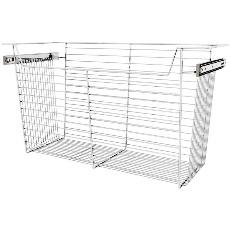 Rev-A-Shelf CBSL-301417-1 Sidelines 30   Wide x 17   High Pull Out Basket Chrome Storage and Organization Closet Organizers Pull Out Baskets 