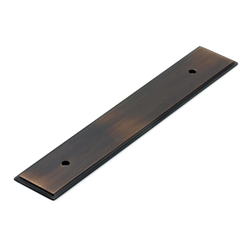 Richelieu BP1045128 5 Inch Center to Center Backplate for Cabinet Pull Oil-Rubbed Bronze Cabinet Hardware Cabinet Hardware Backplates Pulls