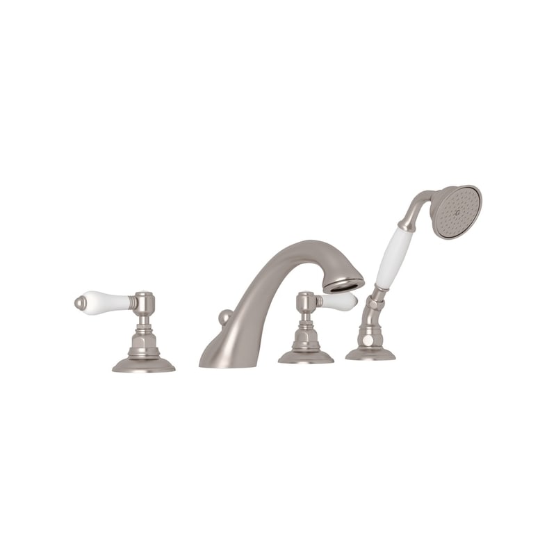 UPC 824438012295 product image for Rohl A1464LPSTN Satin Nickel Country Bath Country Bath Roman Tub | upcitemdb.com