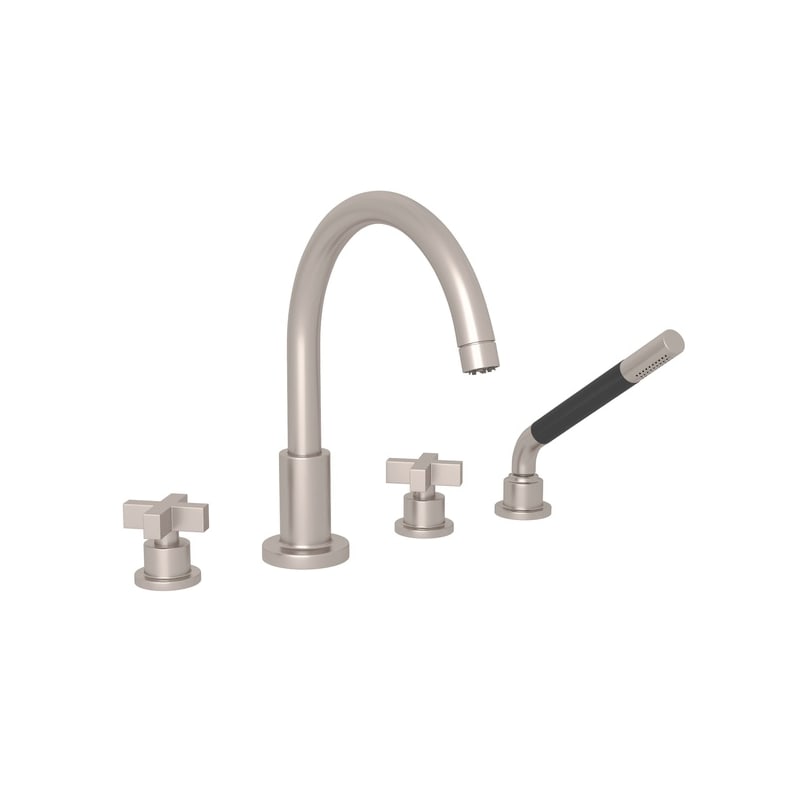 UPC 824438075498 product image for Rohl BA26X-STN Satin Nickel Modern Modern Roman Tub Faucet with Single | upcitemdb.com