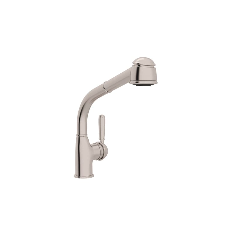 UPC 824438122215 product image for Rohl R7903LMSTN Satin Nickel  Country Kitchen Faucet with Pull Out | upcitemdb.com