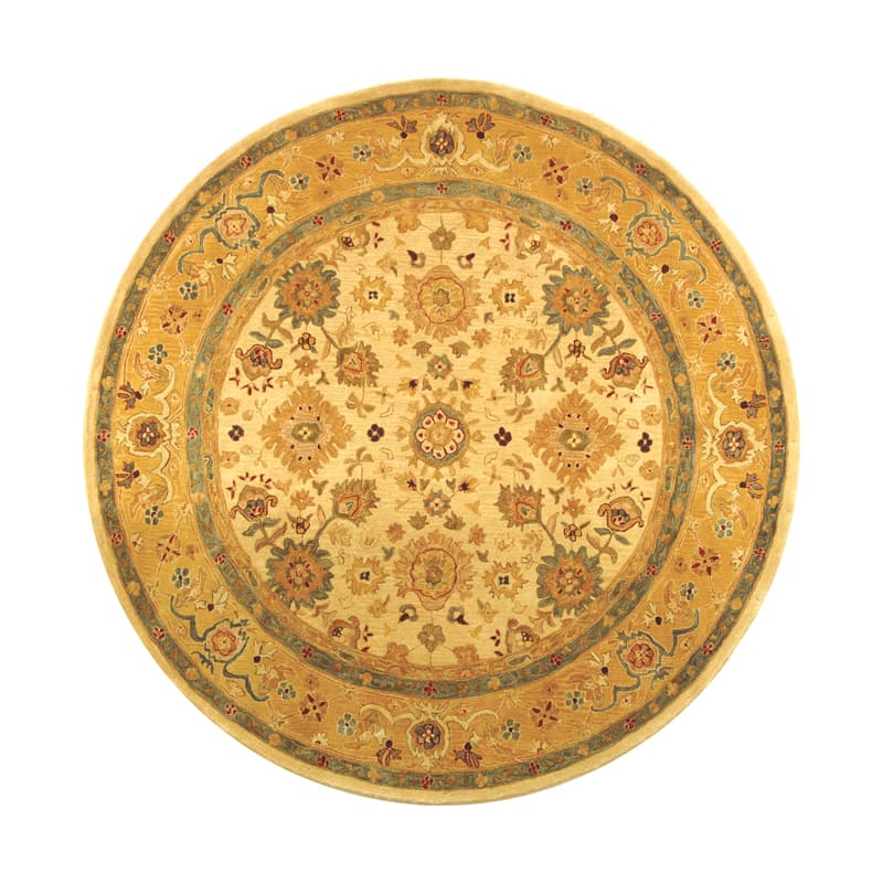 SAFAVIEH Anatolia Stella Floral Area Rug  Ivory/Gold  6ft Round