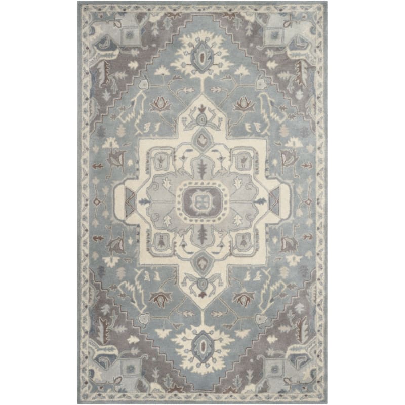 Safaviehsafavieh Hg823 5 Heritage 5 X 8 Wool Hand Tufted Traditional Area Rug Blue Ivory Home Decor Rugs Area Rugs Dailymail