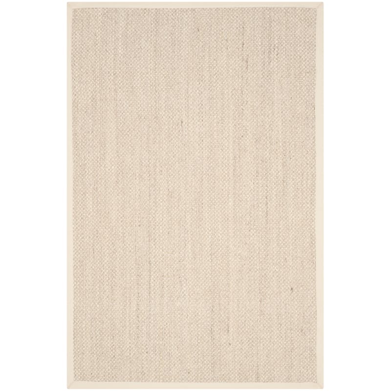 SAFAVIEH Natural Fiber Kentigern Border Seagrass Area Rug  Marble/Beige  10  x 14