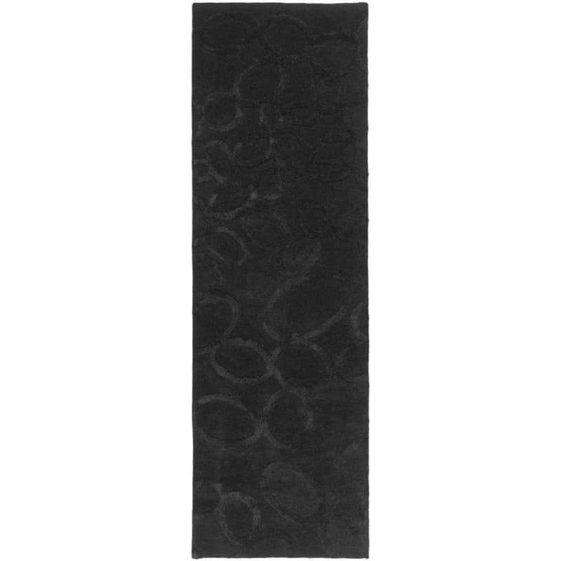 SAFAVIEH Soho Ali Geometric Wool Runner Rug  Black  2ft 6in  x 10ft