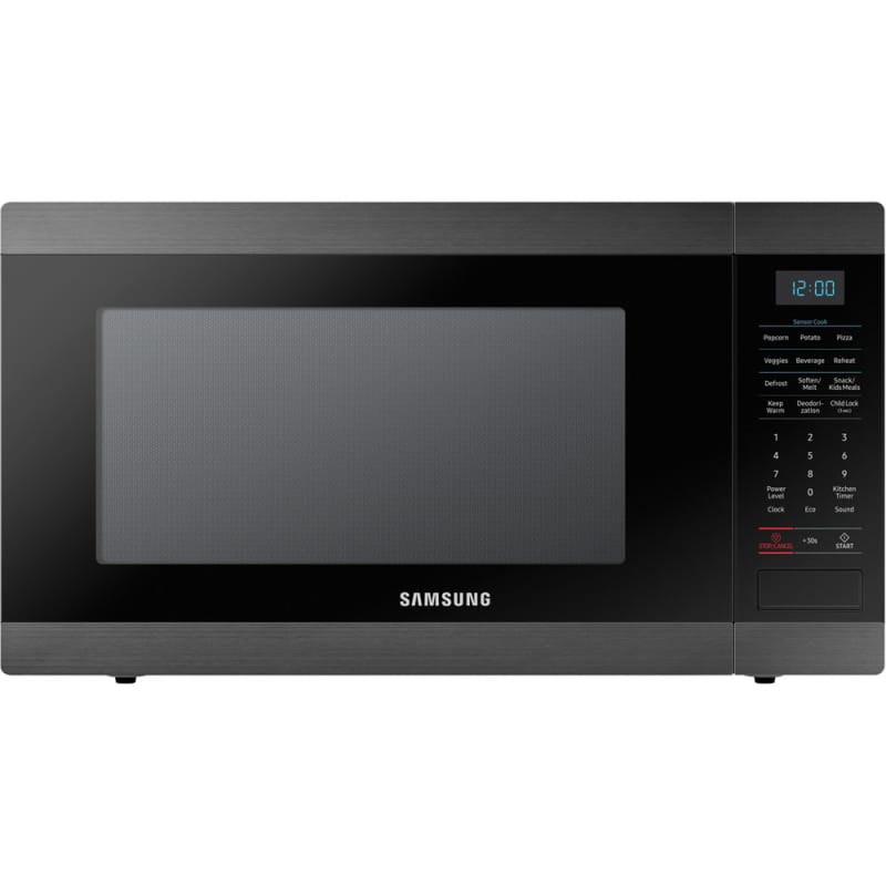 Samsung MS19M8000A 24 Inch Wide 1.9 cu. ft. 950 Watt Free Standing Microwave with Sensor Cook Black Stainless Steel Microwave Ovens Microwave