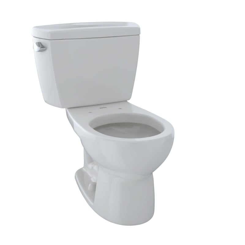 TOTO CST743E#11 Eco Drake Two Piece Round 1.28 GPF Toilet with E-Max Flush System - Less Seat Colonial White Fixture Toilet Two-Piece Round