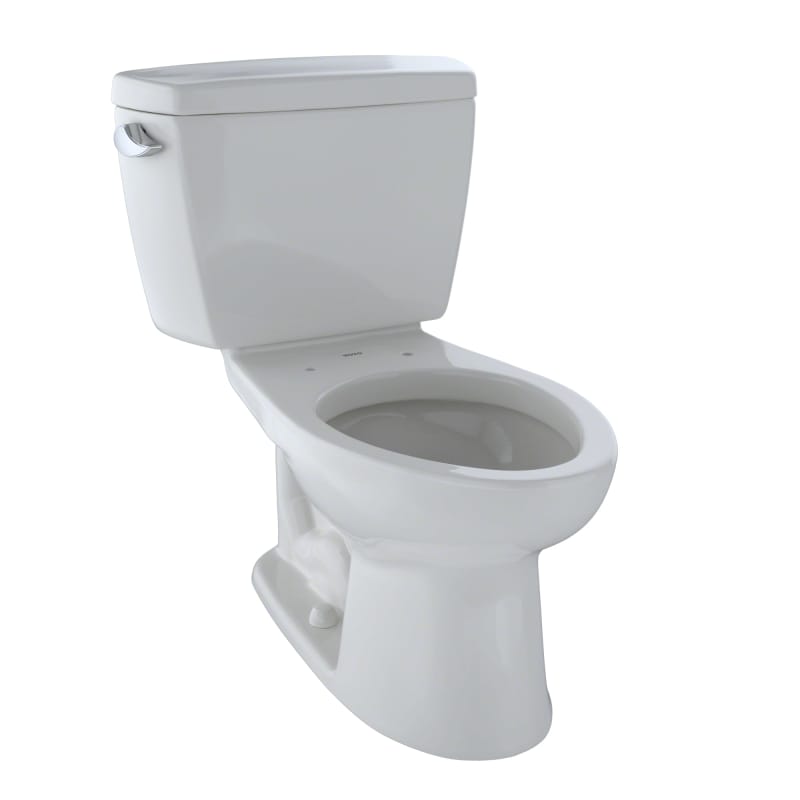 TOTO CST744EL#11 Eco Drake Two Piece Elongated  1.28 GPF Toilet with E-Max Flush System and ADA Height Bowl - Less Seat Colonial White Fixture Toilet
