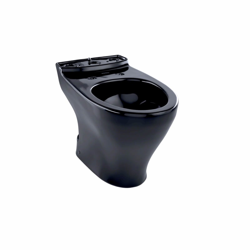 TOTO CT412F#51 Dual Flush Elongated Toilet Bowl Only Less Tank and Seat with 12 Rough-In from the Aquia Series Ebony Fixture Toilet Bowl Only