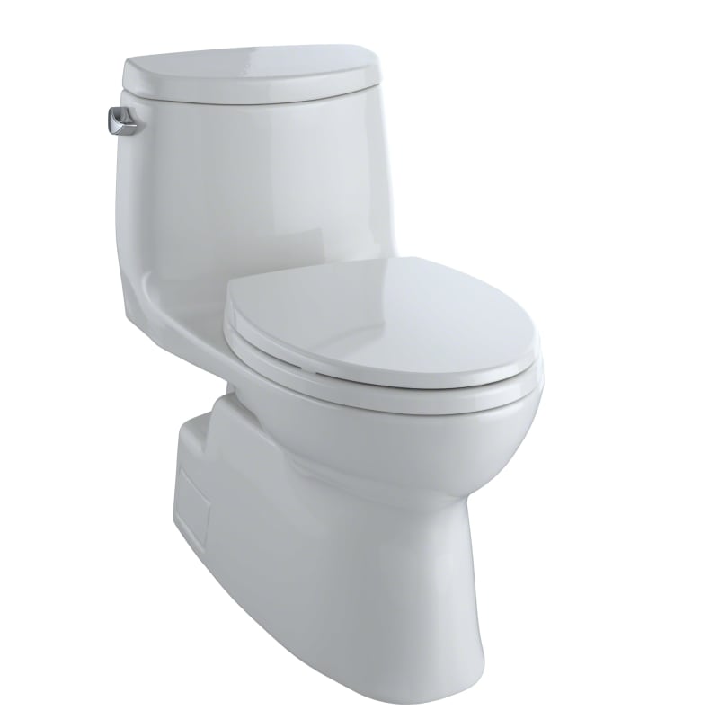 TOTO MS614114CEFG#11 Carlyle II One Piece Elongated 1.28 GPF Toilet with Double Cyclone Flush System - Seat Included Colonial White Fixture Toilet