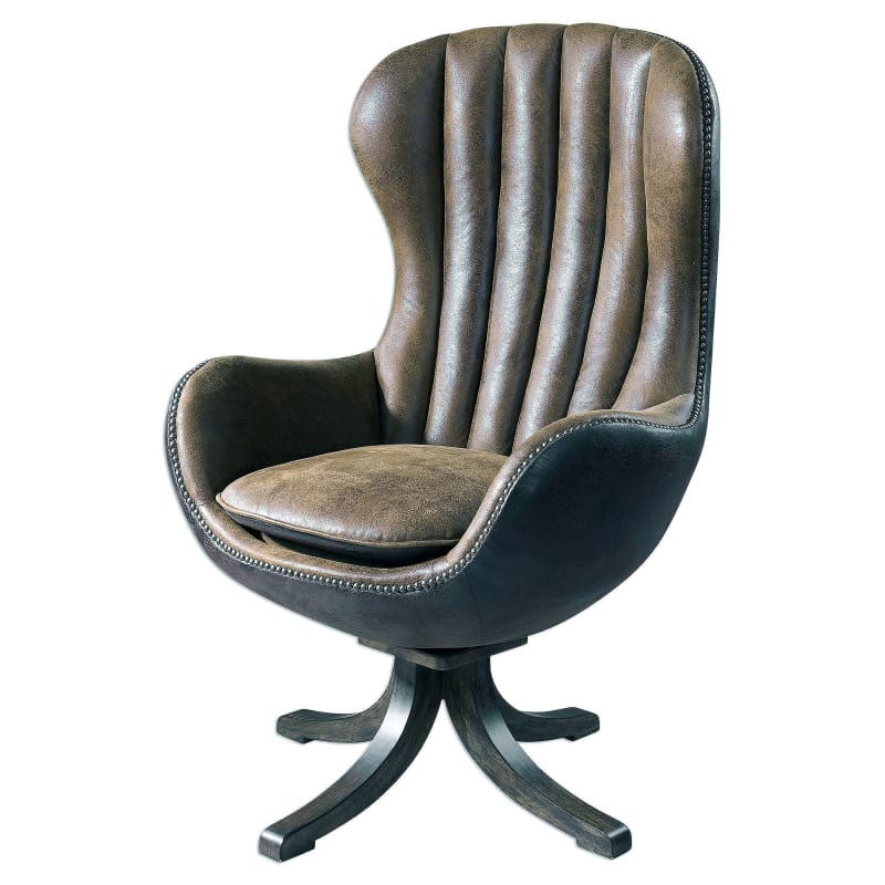 Uttermost 23268 Garrett 47" x 31" Pine Wood Arm Chair Toffee Indoor Furniture Chairs Accent