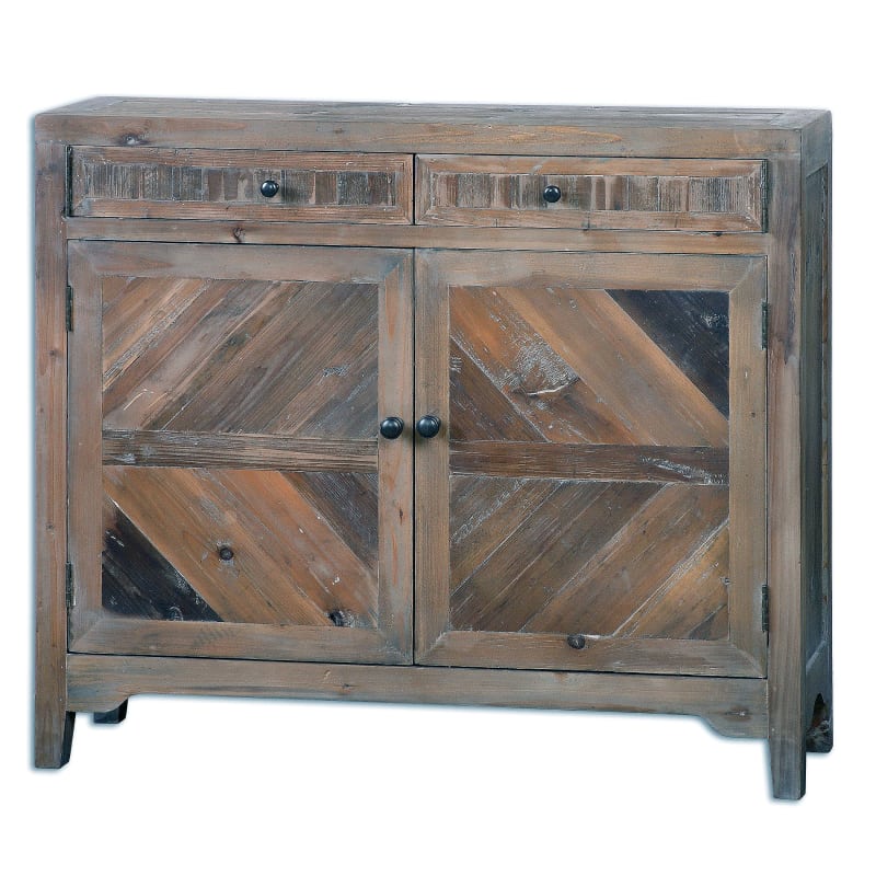 Uttermost 24415 Hesperos 36" x 42" Solid Wood Cabinet Fir Indoor Furniture Storage Accent Cabinet