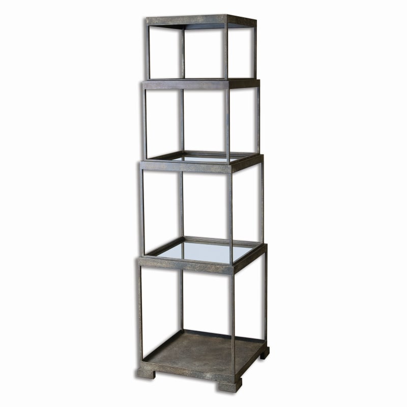 Uttermost 24513 Friedman Shelf Designed by Carolyn Kinder Rustic Bronze Indoor Furniture Storage Shelving