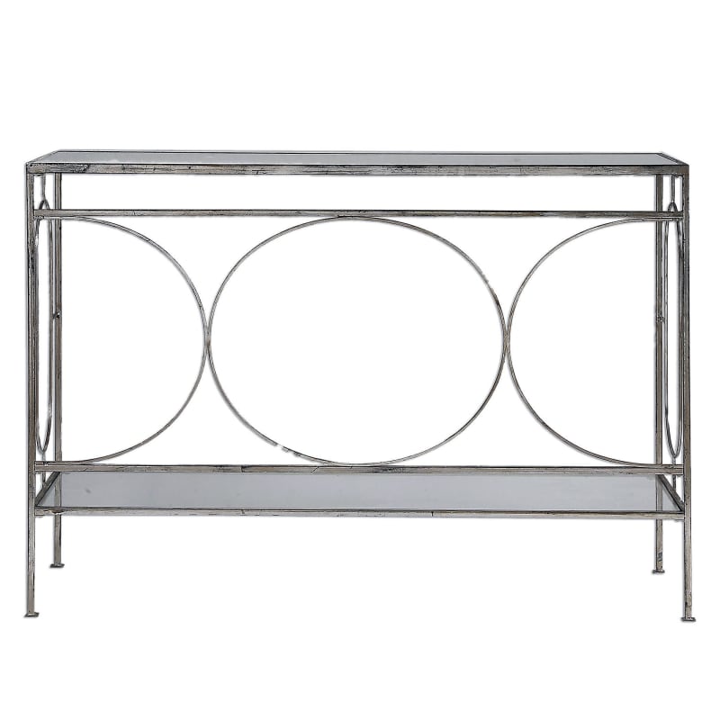 Uttermost 24541 Luano 34" x 48" Console Table Antique Silver Indoor Furniture Tables Console/Sofa