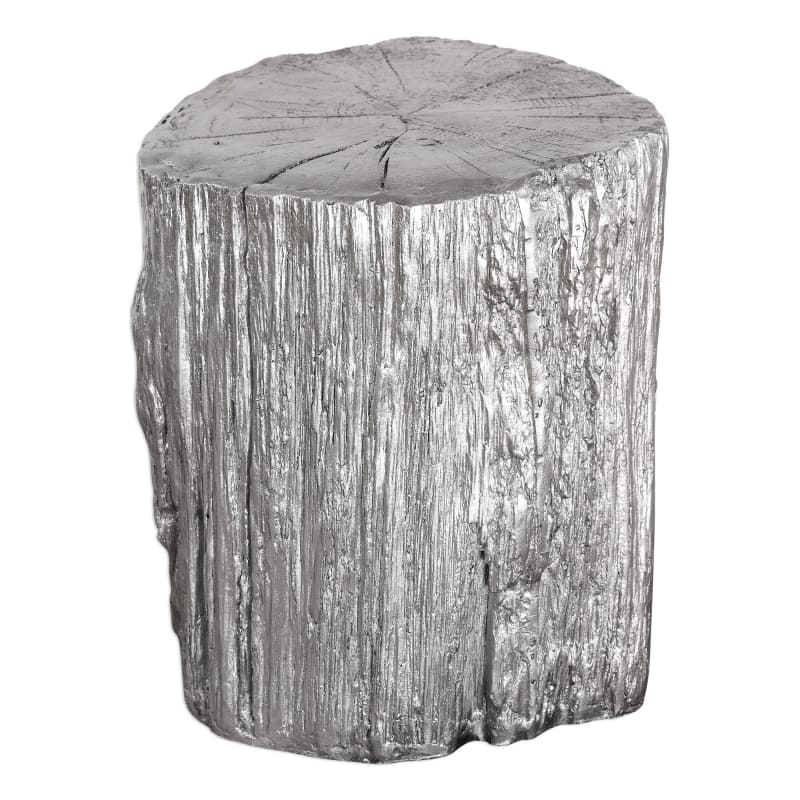 Uttermost 24663 Cambium 16 Inch Wide Ceramic Accent Table Metallic Silver Indoor Furniture Tables Accent