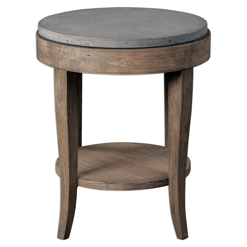 Uttermost 25909 Deka 29" x 24" End Table Brown Glazed Indoor Furniture Tables Accent