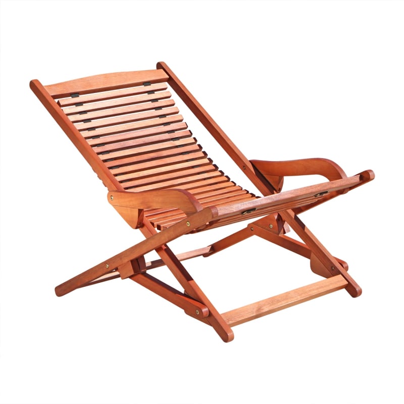 Vifah Malibu Outdoor Wood Folding Lounge